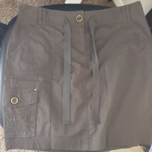 Ann Taylor LOFT NWT Gray Cargo Skirt